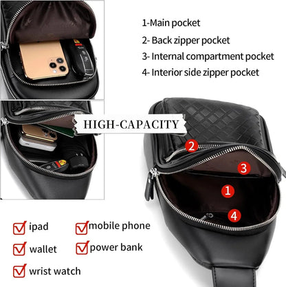 Vegan Leather Sling Backpack – Vintage & Modern