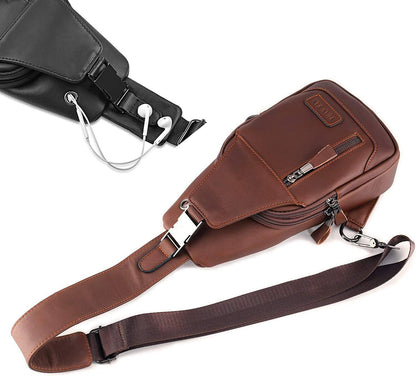Executive Leather Sling Bag – Sophisticated & Functional