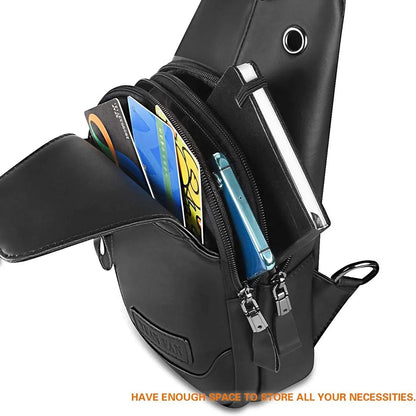 Executive Leather Sling Bag – Sophisticated & Functional