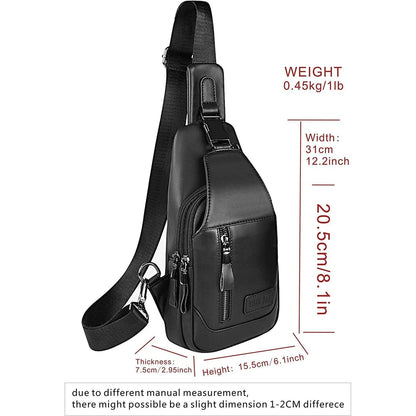 Executive Leather Sling Bag – Sophisticated & Functional