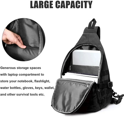 MOLLE Tactical Crossbody Sling Bag – Durable & Mission-Ready
