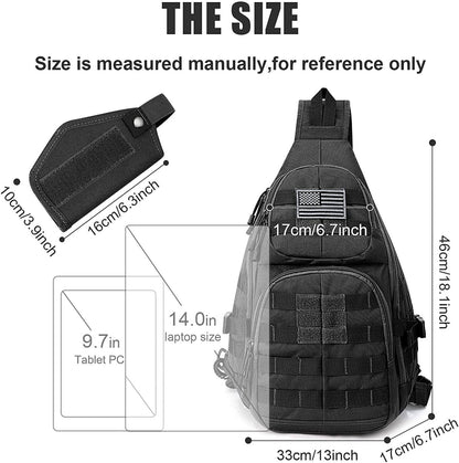 MOLLE Tactical Crossbody Sling Bag – Durable & Mission-Ready