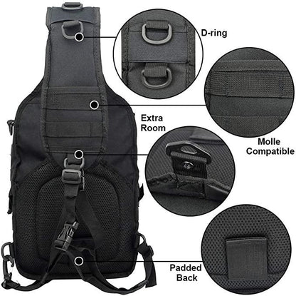 FR Fashion Co. MOLLE Tactical Crossbody Sling Bag