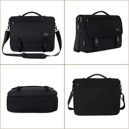 Nylon Messenger Bag – Water-Resistant 15.6″ Laptop Crossbody