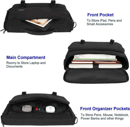 Nylon Messenger Bag – Water-Resistant 15.6″ Laptop Crossbody