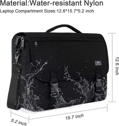 Nylon Messenger Bag – Water-Resistant 15.6″ Laptop Crossbody