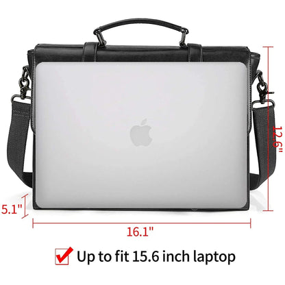 Designer Messenger Bag – PU Leather Laptop Briefcase with Multiple Compartments