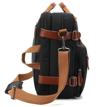 Oxford Canvas Messenger Bag – 3-in-1 Convertible Laptop Briefcase
