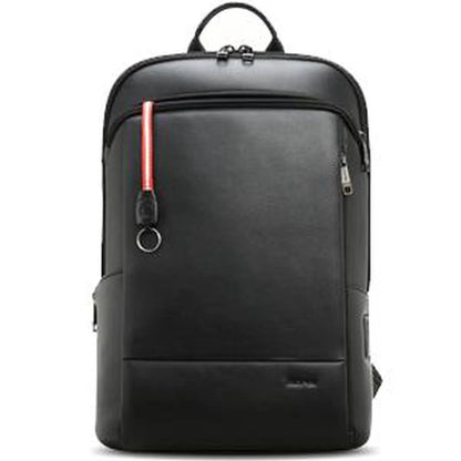 Anti-Theft Leather Backpack – Smart USB Charging & 15.6″ Laptop Compartment