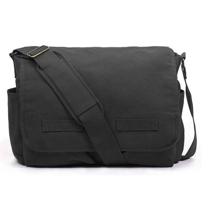 Stylish Messenger Bag – Cotton Canvas Laptop Crossbody