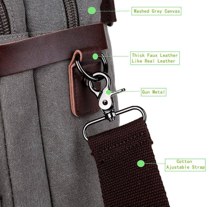 Convertible Briefcase Backpack – 3-in-1 Laptop Bag (17″) with Red Lining