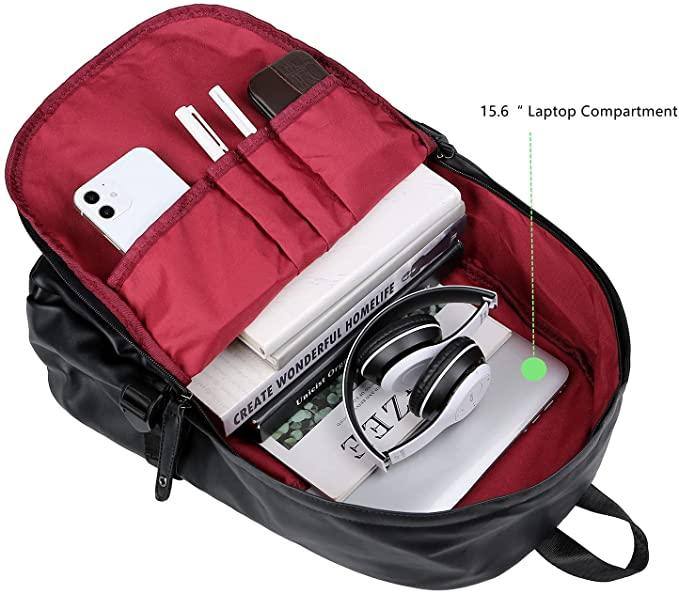 Vegan Leather Laptop Backpack – Scratch-Proof 15.6″ Carry