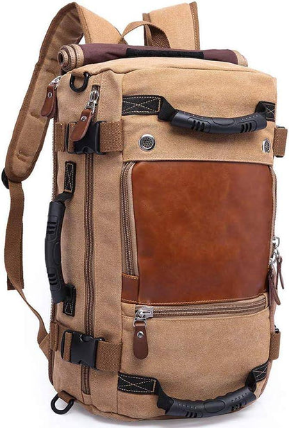 Canvas Travel Backpack – Convertible 30L Multi-Function Design
