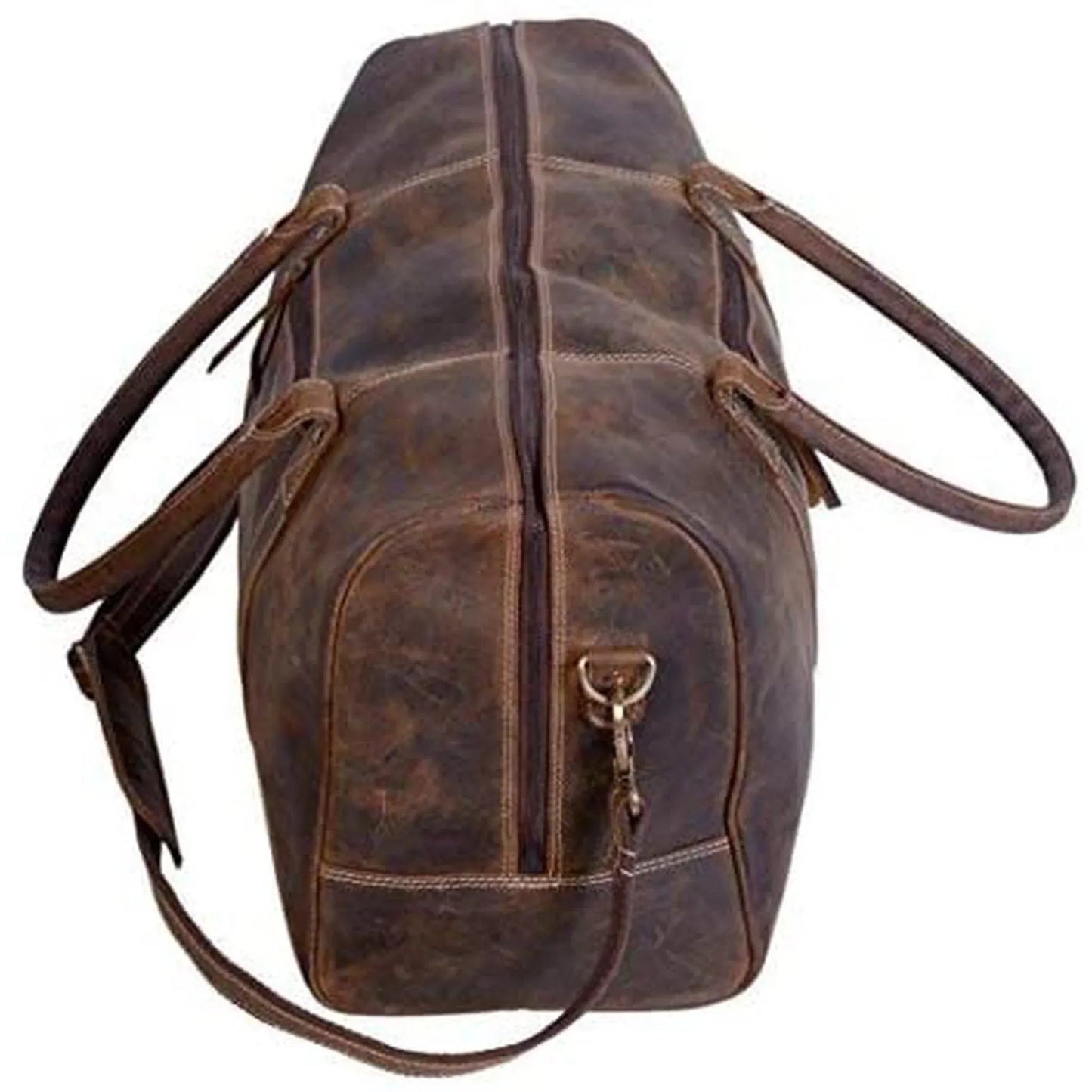 Buffalo Leather Duffel Bag – Vintage Distressed Weekender (20")