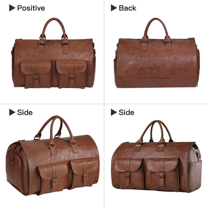 Pure Leather Duffel Bag – Classic 22″ Travel Weekender