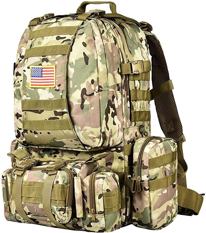 FR Fashion Co. 50L Carry-All Military Tactical Backpack