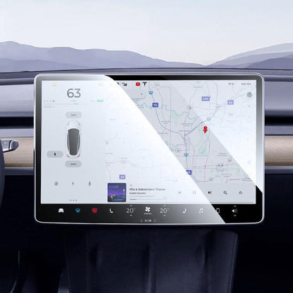 Front & Rear Display Tempered Glass Screen Protector for Model Y Juniper / 3 Highland