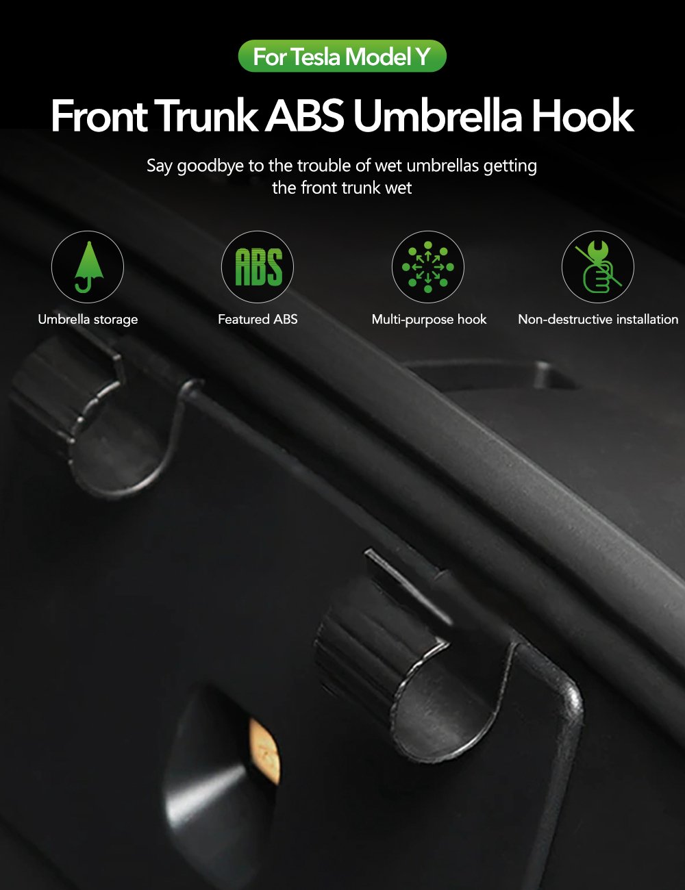 Front Trunk Hook Umbrella Hook for Tesla Model Y