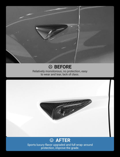 Full Side Camera Covers for Tesla Model 3 / Y - Carbon Fiber Exterior Mods