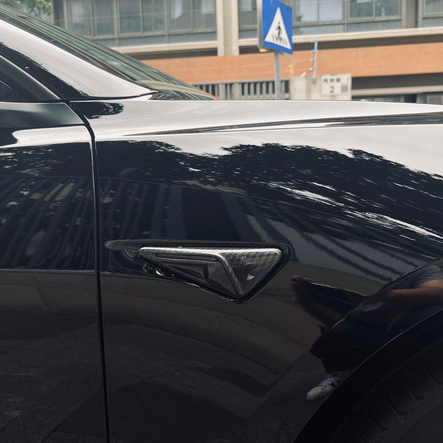 Full Side Camera Covers for Tesla Model 3 / Y - Carbon Fiber Exterior Mods