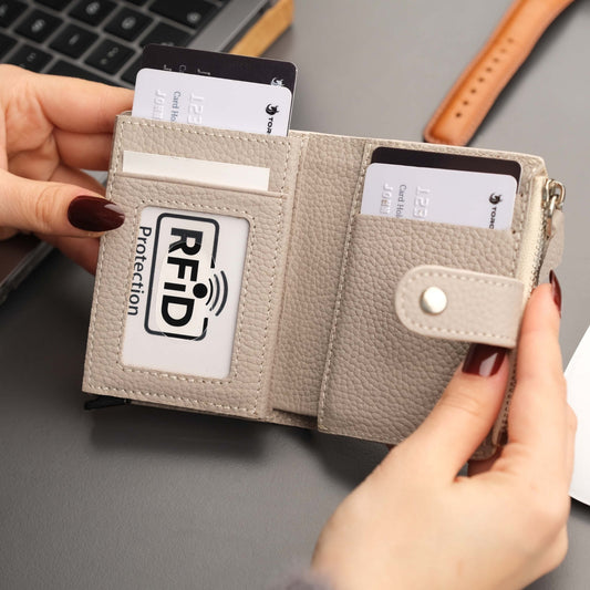 Glenrock Mink Leather Pop-up Cardholder Wallet