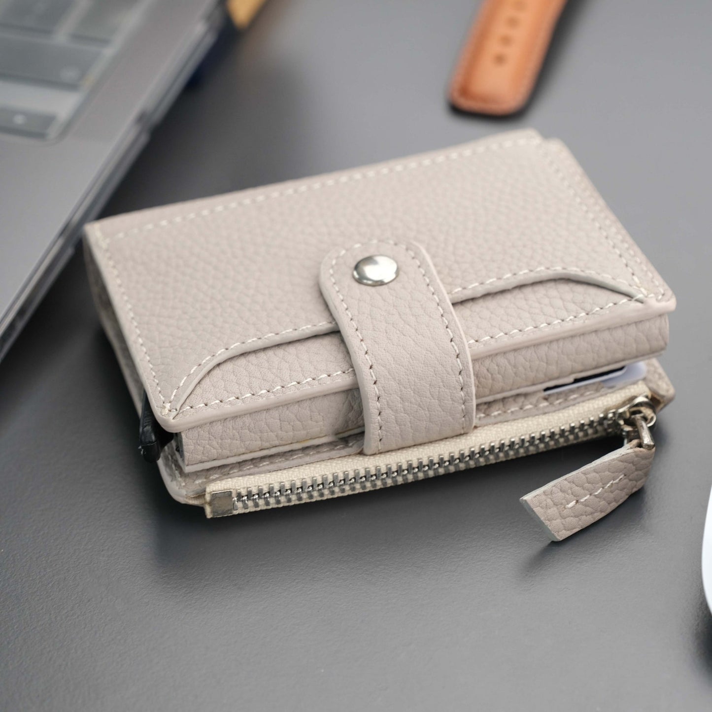 Glenrock Mink Leather Pop-up Cardholder Wallet