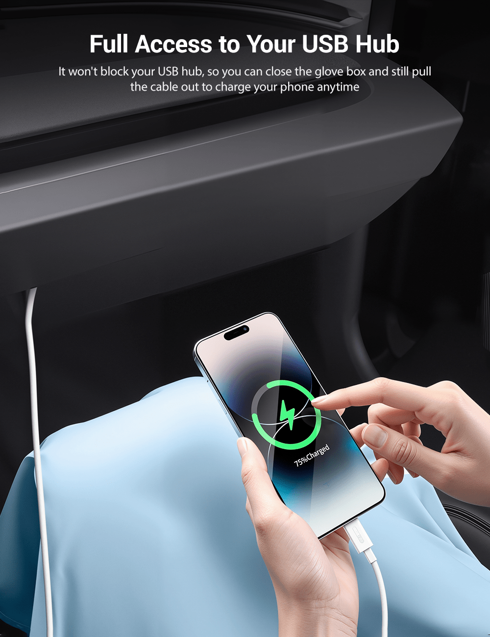 Glove Box Organizer for Tesla Model 3 Highland & Model Y Juniper