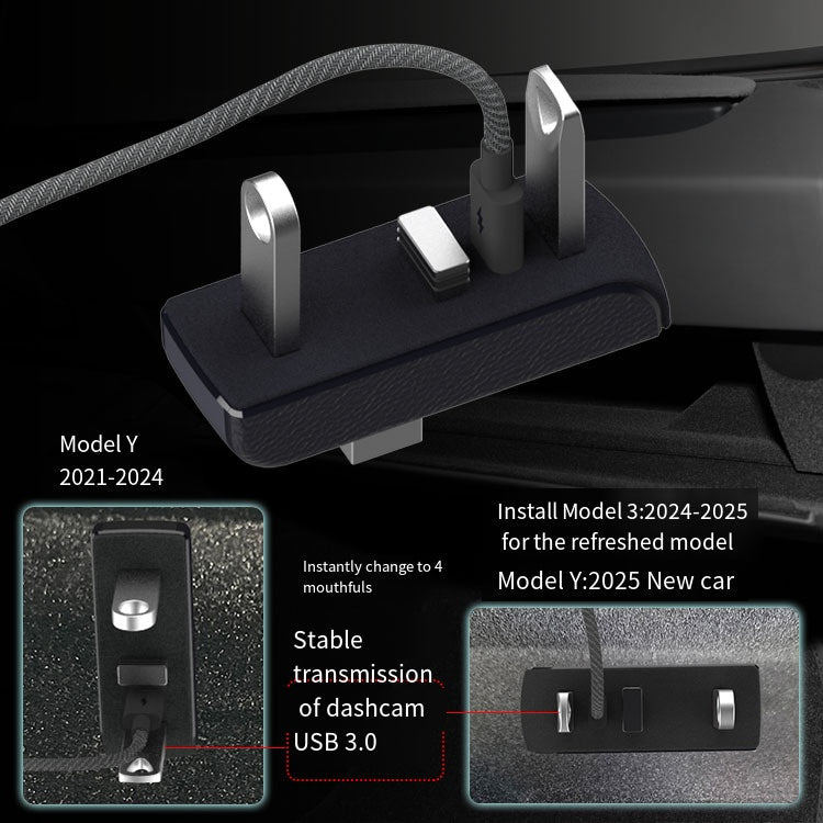 Glove Box USB Hub for Model Y Juniper & Model 3 Highland