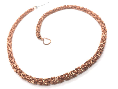 Byzantine Chainmaille Necklace in Copper