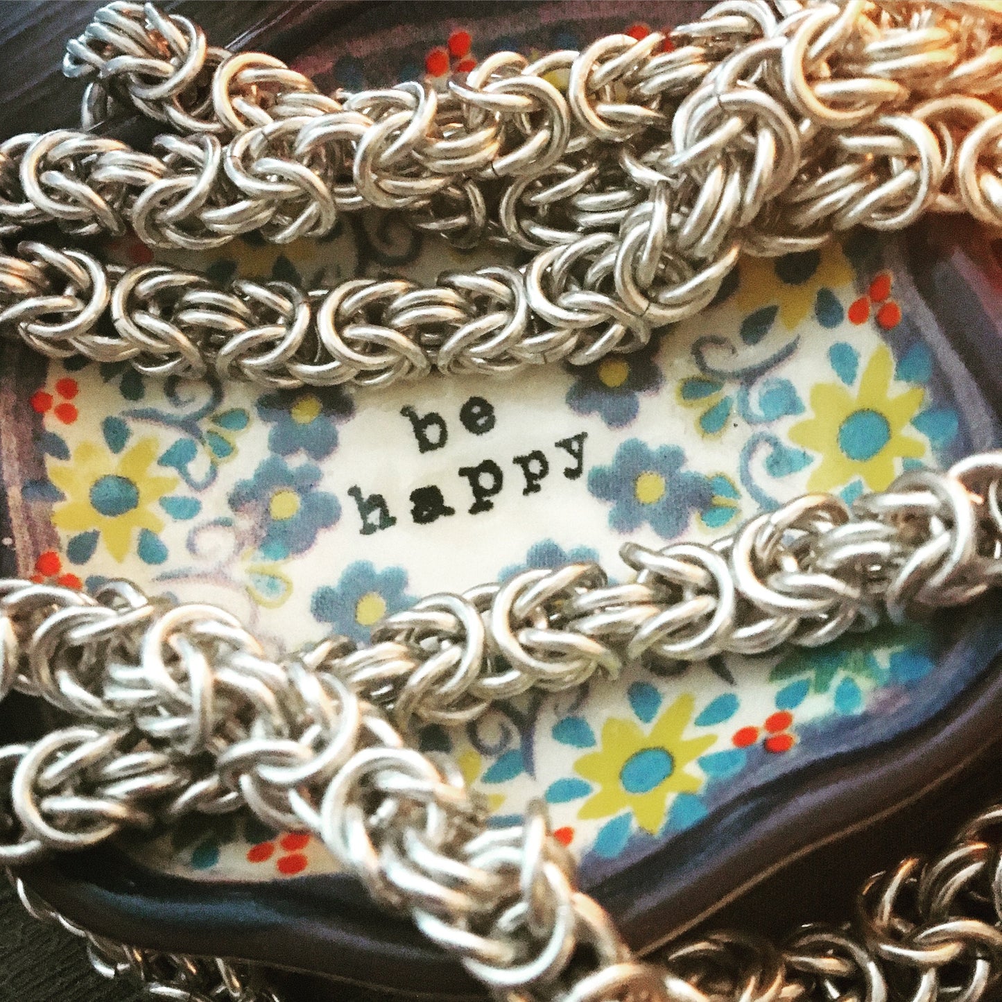 Byzantine Chainmaille Necklace in Silver