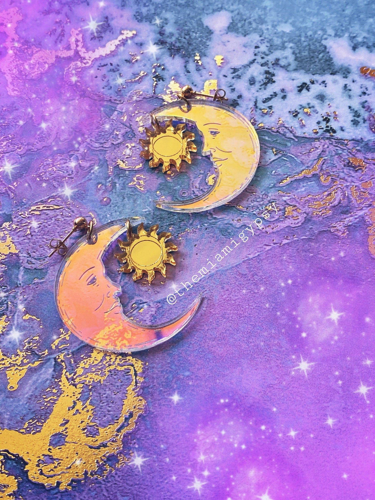 Sun & Moon Acrylic Earrings