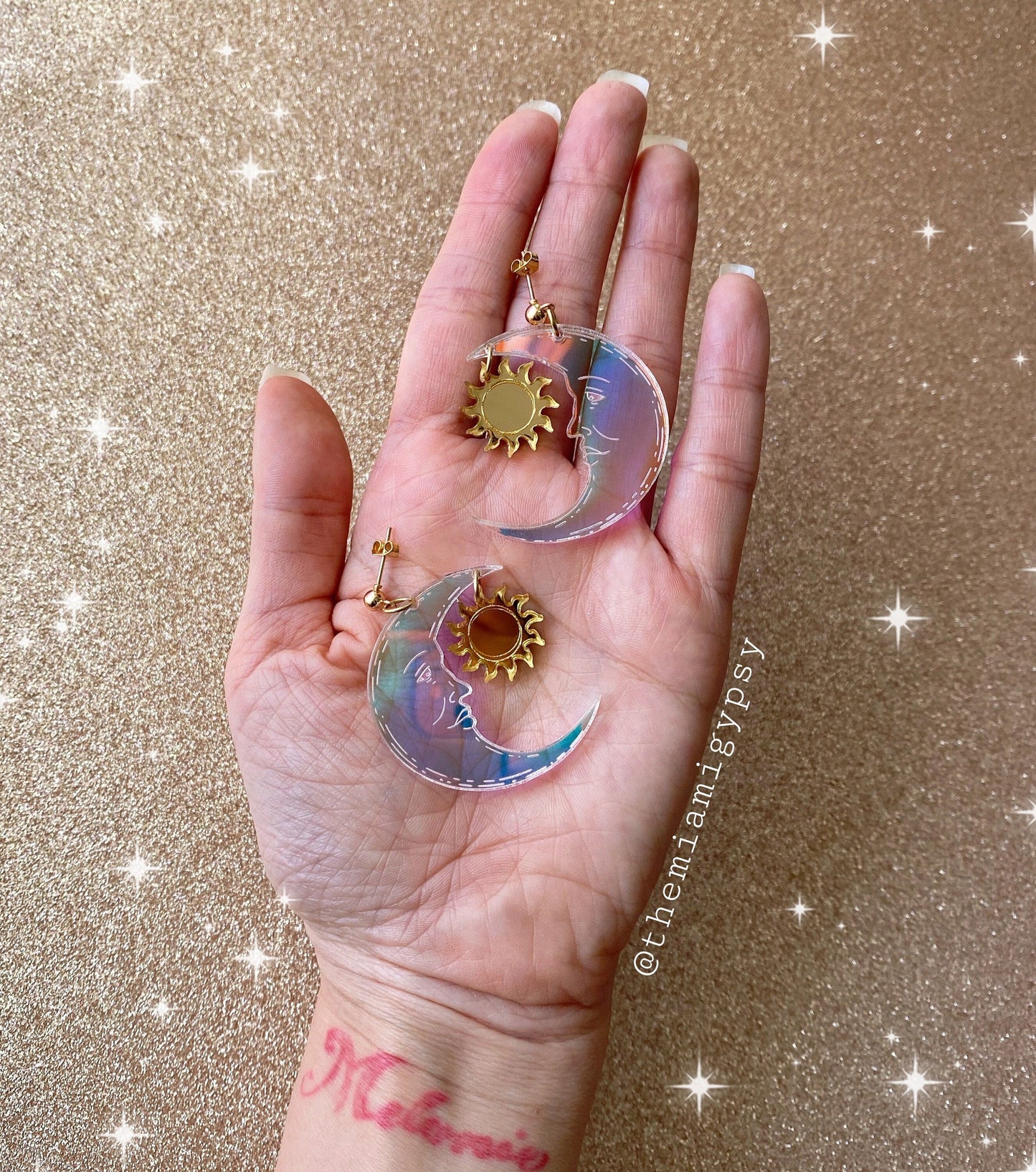 Sun & Moon Acrylic Earrings