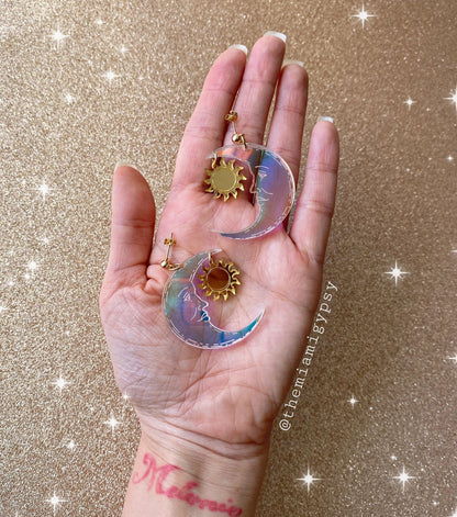 Sun & Moon Acrylic Earrings