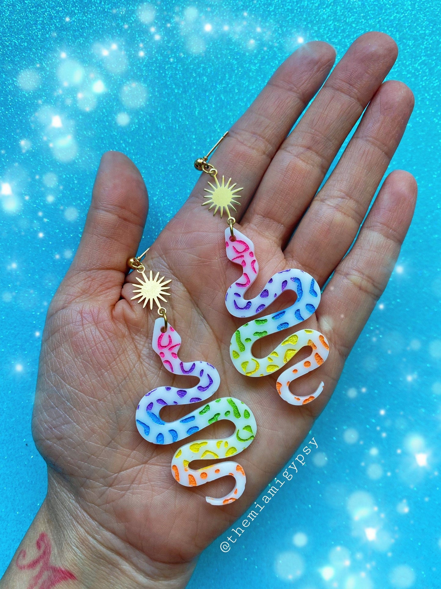 Rainbow Leopard Earrings