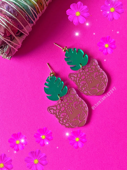 Tropical Leopard Earrings