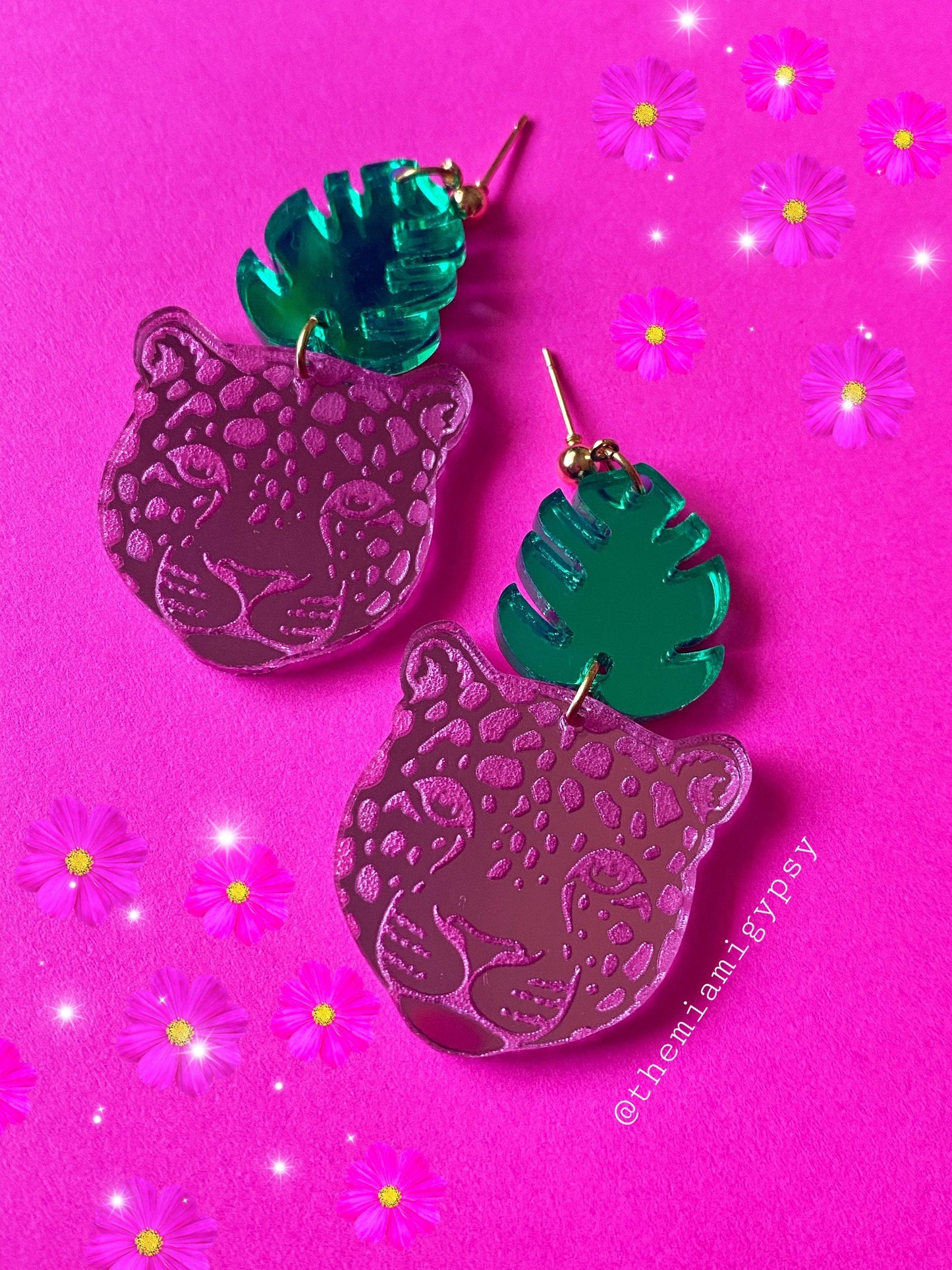 Tropical Leopard Earrings