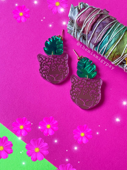 Tropical Leopard Earrings