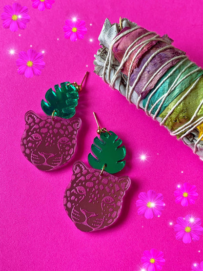 Tropical Leopard Earrings