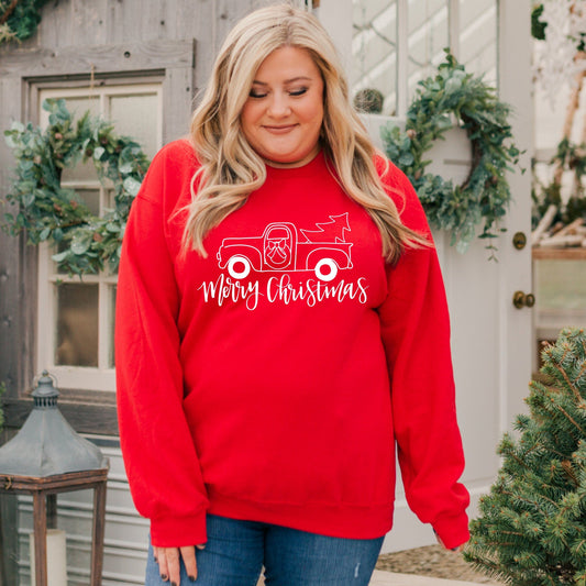 Christmas Truck Merry Christmas Sweatshirt