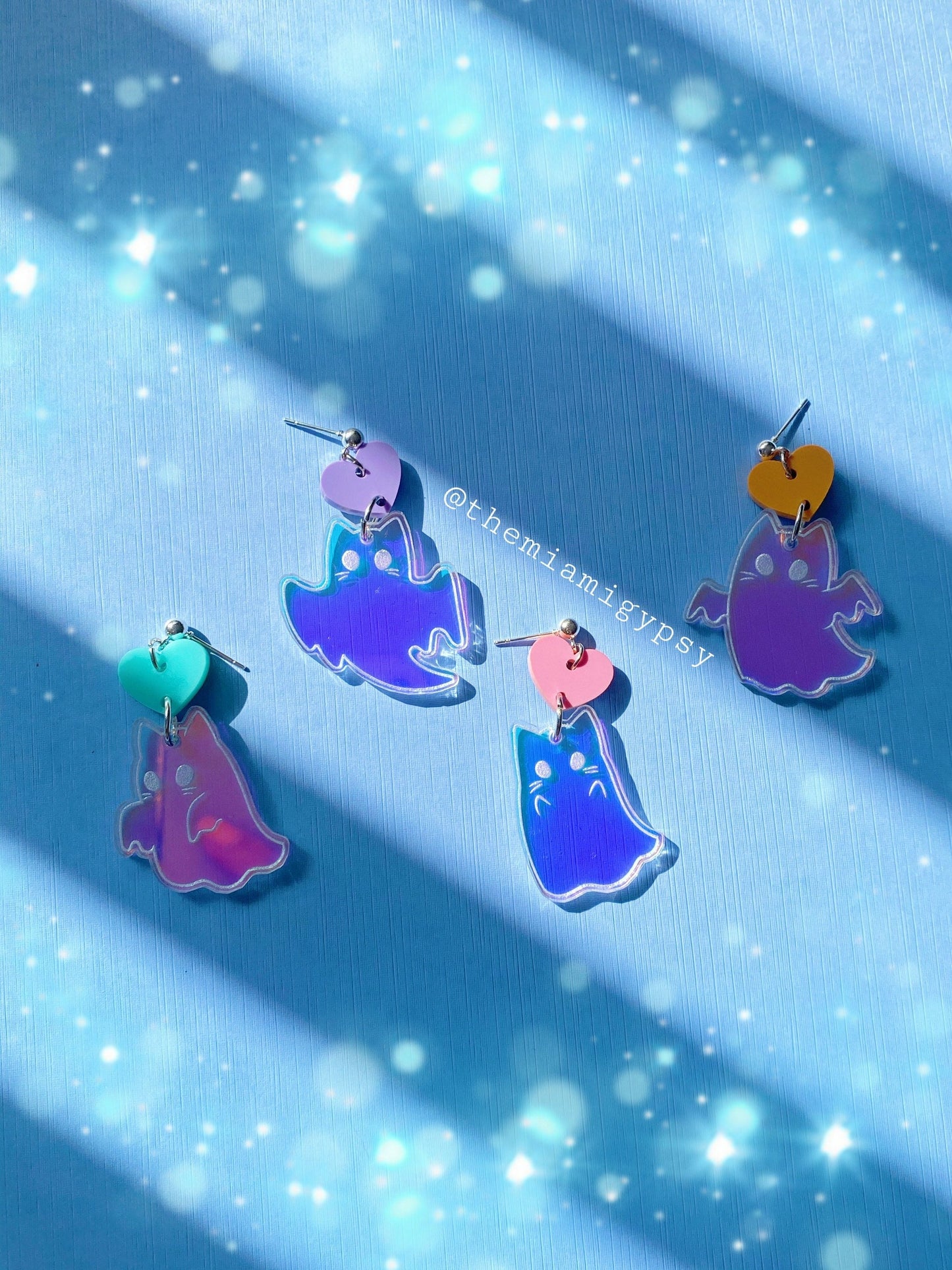 Ghost Kitty Earrings