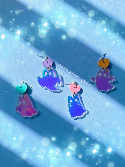 Ghost Kitty Earrings