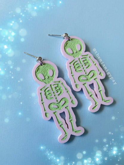 Kawaii Skeleton Earrings