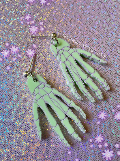 Kawaii Skeleton Hand Earrings