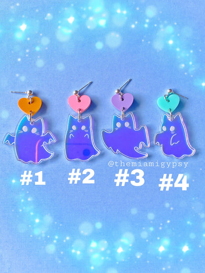Ghost Kitty Earrings