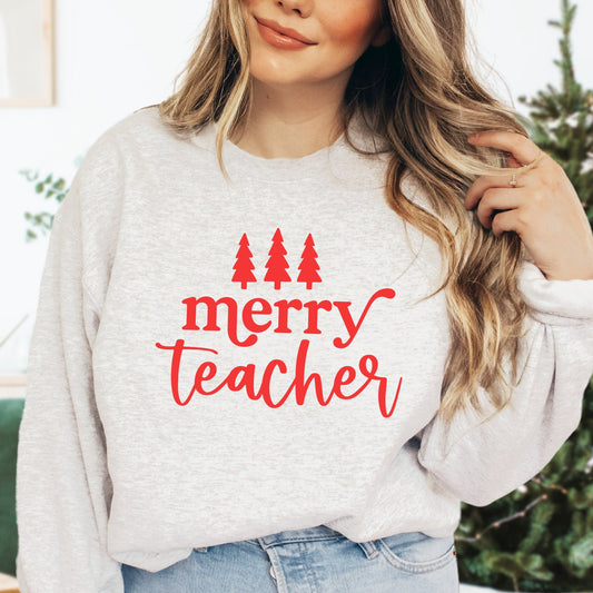 Merry Teacher Sweatshirt