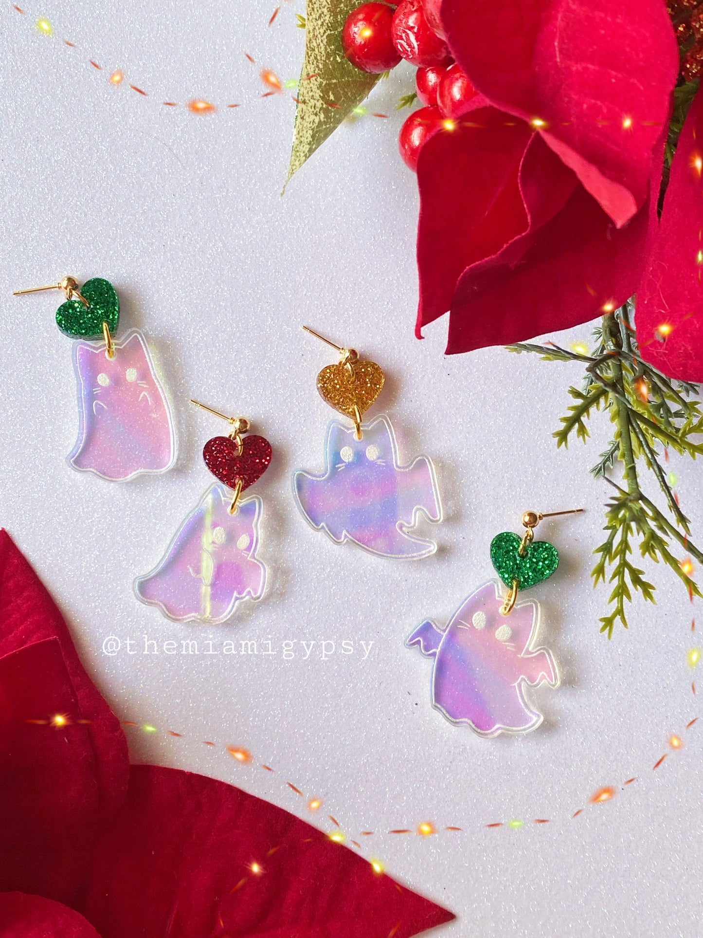 Ghost Kitty Earrings