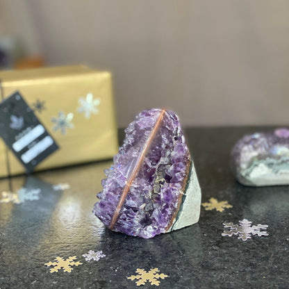 Druzy Crystal Set with 2 pieces, (2 Lb SET), Moon and sparkle crystal cluster stone for home decoration, perfect for mineral collectors