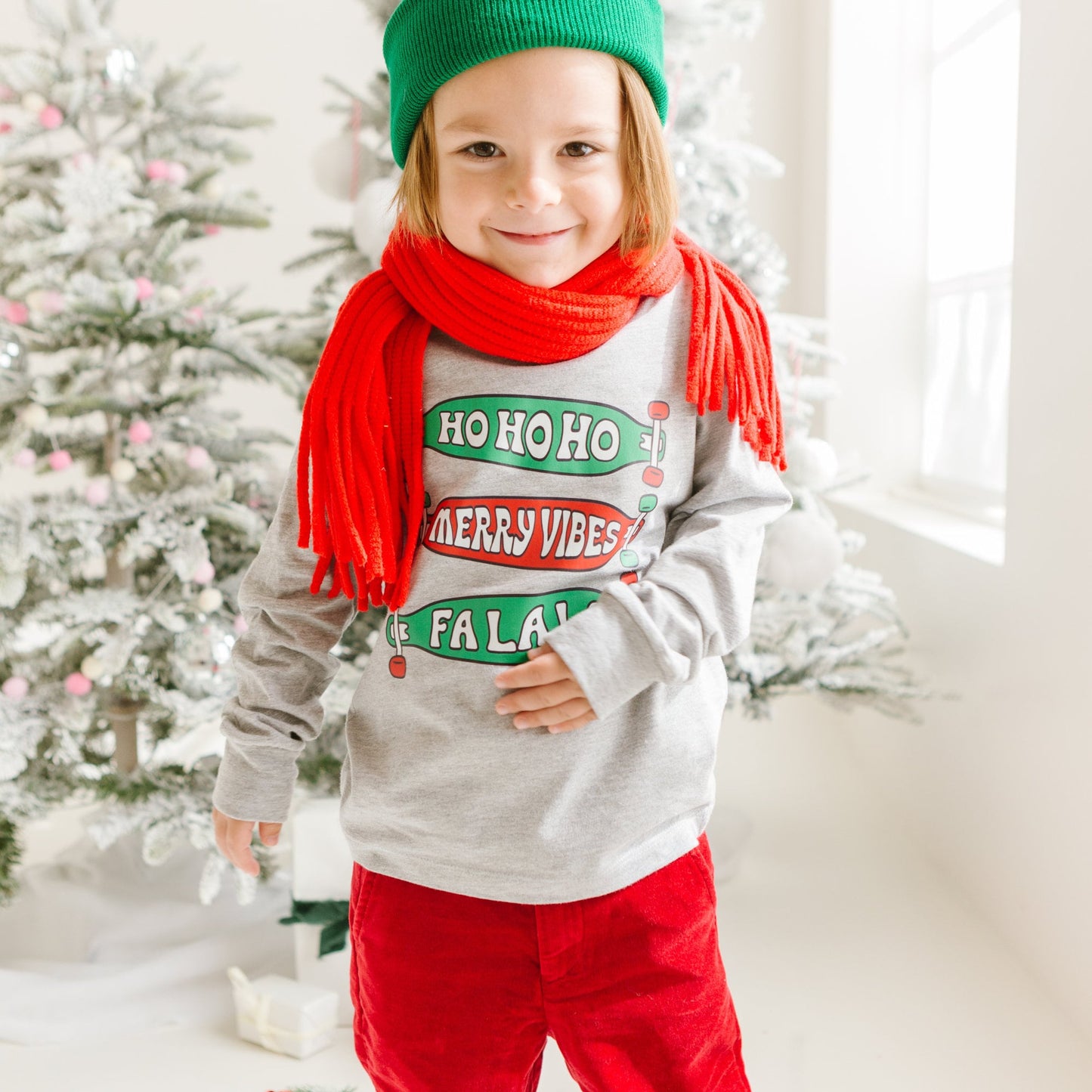Ho ho ho Merry Vibes Fa La La Toddler Christmas Shirt, Toddler Christmas Shirt, Kids Christmas Shirt, Holly Jolly, Christmas, Skateboard
