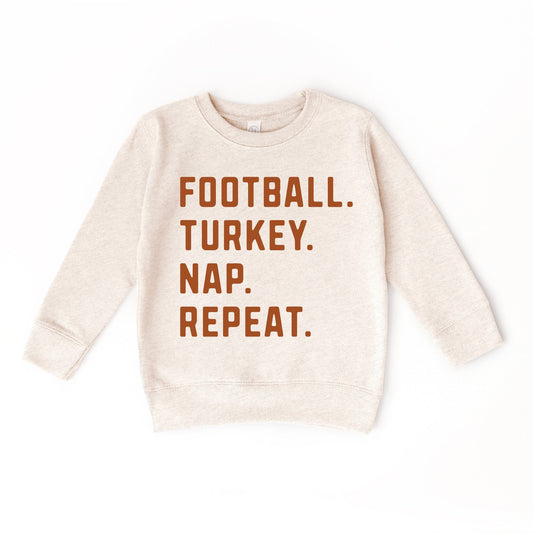 Football Turkey Nap Repeat Sweater