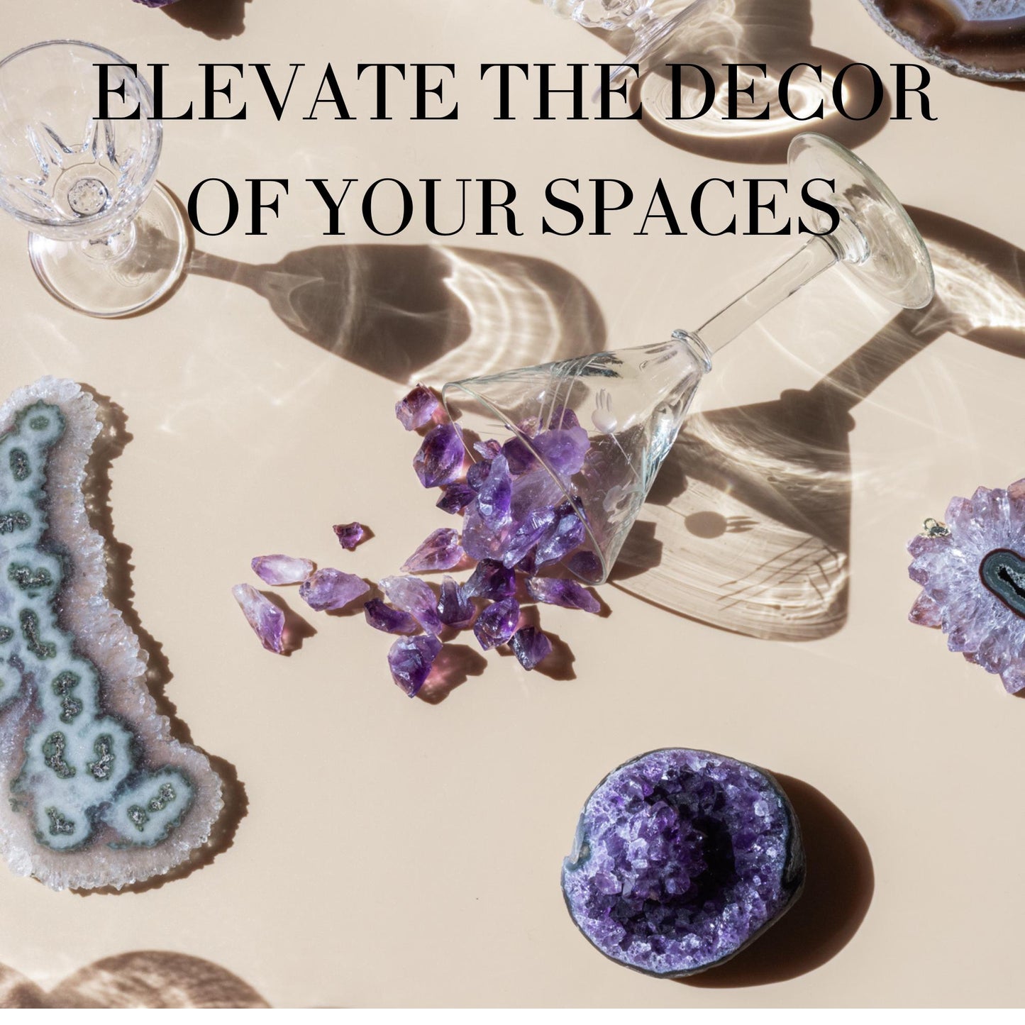 Agate Slice SET on Stand, Rare Mineral Finds with metallic base, Small mini display Agate Crystals, Perfect Gift for desk and night stand